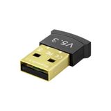 USB Bluetooth 5.3 Adaptör - Masaüstü ve Dizüstü Pc Için Kablosuz Dongle Alıcı, Kulaklık, Hoparlör, Klavye ve Fare Uyumlu - Siyah - Çok Renkli