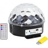 Usb-Bluetooth Destekli Kumandalı Hoparlörlü Yarım Dünya Küre Disko Topu (4887) - 1