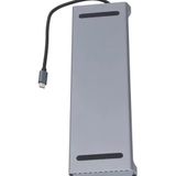 Usb-C 12İn1 Hub Çoklayıcı Adaptör Macbook İle Uyumlu Çift Hdmı Vga Rj45 Ethernet Usb 3.0 Sd Tf Kart Okuyucu Pd Şarj Dock Station