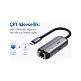 Usb-C 2.5g+Pd Ethernet Adaptörü 2500MBPS Gigabit Ağ Bağlantı Dönüştürücü Pd Destekli Usb-C Ethernet Converter Kablolu Internet Adaptörü Laptop ve Pc Uyumlu | ZR1280 - 1 GB - 00-Siyah - Beyaz - Option-1