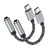 USB C - 3,5 mm Ses Adaptörü Kulaklık Adaptörü Jack Aux USB Tip C Dongle Kablosu iPhone 16/15 Pro Max, Samsung Galaxy A16/S24FE/S24 Ultra/S23FE/S22/S21/S20/S10, Pixel 9 8 Pro/8/7a/6 için Uyumlu