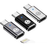 USB C - Adaptörü, 3'lü Paket Hızlı Şarj Dönüştürücü, Type-C Cihazlar Için 35W Kulaklık Adaptörü - Çok Renkli - Standart
