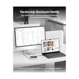 Usb-C Hub, 7 Portlu, 60 Hz’de 4K HDMI Ekran Desteği, Sd ve Microsd Yuvaları, 100 W Güç Iletimi, 5 Gbps Veri Aktarımı, Macbook, iPad Pro, Chromebook Için Usb-C Çoklu Port Adaptörü, HDMI 2.0, Gri - 1 GB - 00-Siyah - Beyaz - Option-1