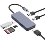 USB C HUB, oditton 6'sı 1 arada yerleştirme istasyonu, USB C adaptörü, 4K HDMI çıkışlı USB 3.0, 5 Gpbs, SD ve TF kart yuvası, dizüstü bilgisayarlar ve diğer Tip C cihazlar ile uyumlu