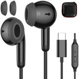 USB C Kulaklıklar iPhone 16e için Kablolu Kulaklıklar,16,15 Pro Max Plus,Samsung Galaxy S25 S24 için Kulaklıklarda USB Tip C'yi iptal eden Noice, iPad 11. 10. Nesil için Mikrofonlu HiFi Stereo