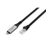 USB-C - RJ45 CAT 6A S/FTP kablosu, 1 Gbit/s, 5 Metre USB 3.2 Gen1, LSZH kılıf