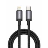 USB-C to Lightning Şarj Kablosu, 1 Metre, Naylon Örgülü, iPhone ve Lightning Girişli Cihazlarla Uyumlu, Siyah