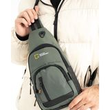 USB Cıkıslı Su Gecirmez Çapraz Askılı Göğüs ve Sırt Çantası, Günlük Body Bag Unisex Çanta - Gri