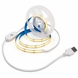 USB COB LED Şerit 3 Metre 5V 6500K Beyaz Işık Dokunmatik Dimmerli 320 LED/m Noktasız Aydınlatma IP20 Kesilebilir LED Bant