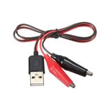 Usb Erkek Krokodil Çevirici Kablo - 5v Kaynak Test Kablosu 60cm Max 2a