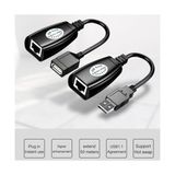 USB Extrender, 50 Metre RJ45, USB Uzatma Kablosu, Cat5 – Cat6 Uyumlu - 1 GB - 00-Siyah - Beyaz - Option-1