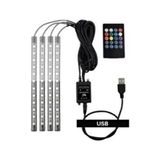 USB Girişli 12 Ledli Araç Içi Ayak Altı Sese Duyarlı Rgb Şerit LED Aydınlatma - Beyaz