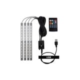 Usb Girişli 12 Ledli Araç İçi Ayak Altı Sese Duyarlı Rgb Şerit Led Aydınlatma