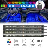 USB Girişli Ayak Altı Led Sese Duyarlı Led Müziğe Duyarlı 12 Led