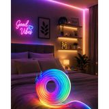 USB Girişli Rgb Neon Şerit LED Tv Oda Masa Dekor Işığı - 1 m - Renkli