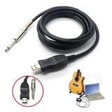 Usb Gitar Ses Link Kablosu Saz Bağlama Kablolu JAK 3m