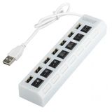 Usb Hub 7 Port Usb Çoklayıcı On/Off Switch Işıklı Beyaz Çoğaltıcı