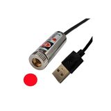 Usb Kablolu 5mW 650nm Nokta Çizgi Lazer Modül 1 Metre Kablo Lens ile Odak Ayarlı 12mm Çap DVM.101.549