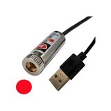 USB Kablolu 5mw 650NM Nokta Çizgi Lazer Modül 1 Metre Kablo Lens ile Odak Ayarlı 12MM Çap Işaretle
