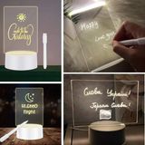 USB Kablolu Işıklı Kendiliğinden Beyaz Kalemli-Silgili Kreatif 3D Görselleştirme LED Lambası - -- - Belirtilmemiş