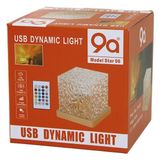 USB Kumandalı Rgb Su Desenli Mika Kristal Plastik Gece Lambası 9.5X9.5CMX11.5CM (4490)