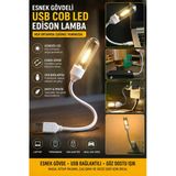 Usb Led Kitap Okuma Lambası Esnek Usb Masa Lambası Laptop Powerbank Uyumlu Günışığı Gece Işığı