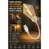 Usb Led Kitap Okuma Lambası Esnek Usb Masa Lambası Laptop Powerbank Uyumlu Günışığı Hafif Lamba
