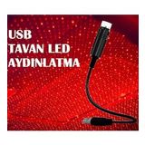 Usb Li Gece Lambası Tavan Led Aydınlatma Kırmızı