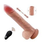 USB Manyetik Şarjlı 20 cm İleri Geri Hareketli Titreşimli Dildo - BDM1311