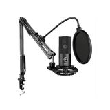 Usb Mikrofon Seti, Oyun Ve Podcast İçin Pop Filtre İle
