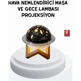 USB Mini Hava Nemlendirici ve Projeksiyon Lamba – Taşınabilir Sessiz Dekoratif A - COMPTR8548-8 - Çok Renkli