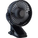 USB Mini Klipsli Vantilatör Fan - 3 Kademeli - 360° Hareketli - Bebek Arabası, Ofis, Masaüstü,