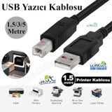 USB Printer Kablosu 1.5 Metre (USB2.0) - Siyah