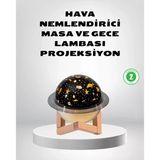 Usb Projeksiyon Gece Lambası Hava Nemlendirici – Aromaterapi Destekli, Taşınabilir Mini