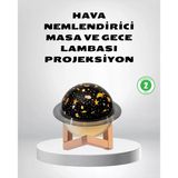 Usb Projeksiyon Gece Lambası Ve Ha Nemlendirici – Aromaterapi Destekli, Taşınabilir Mini