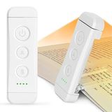 Usb Şarj Edilebilir Kitap Işığı, Kitapta Göz Bakımı Okuma Işığı Klipsi, 3 Renk Ve 5 Parlaklık Kısılabilir, Taşınabilir Ve Esnek, 80 Saate Kadar Uzun Ömürlü (Beyaz) | Yatakta Kitap Okuma Lambası, 3 Ren