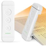 USB Şarj Edilebilir Kitap Işığı, Kitapta Göz Bakımı Okuma Işığı Klipsi, 3 Renk ve 5 Parlaklık Kısılabilir, Taşınabilir ve Esnek, 80 Saate Kadar Uzun Ömürlü (Beyaz)