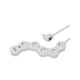 Usb Şarj Fonksiyonlu 5'Li Çoklu Priz - 1.4 M Kablo
