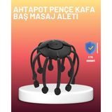 USB Şarjlı Kafa Masaj Aleti 3 Modlu 8 Başlıklı Stres Giderici Midastech