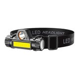 Usb Şarjlı Led Outdoor Kamp Kafa Lambası Feneri Siyah