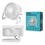 Usb Şarjlı - Pvc Gövde 14.5X14.1cm Masa Üstü Fan - Vantilatör Efn-505 (5433)