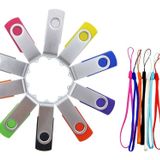 USB Stick 8 GB 10 adet, FEBNISCTE renkli bellek çubukları, döner metal bellek çubukları 8 GB, basit USB 2.0 Flash sürücü, Pendrive veri belleği, çok renkli bantlar ile flaş bellek