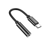 USB Tip C - 3,5 mm Dişi Kulaklık Jak Adaptörü, 1-Pack USB-C - Aux Ses Dongle Kablosu iPhone 16 15 Pro Max, iPad Pro, Samsung Galaxy S25 S24 S23 S22 S21 S20, Pixel 9 8 7 ile Uyumlu