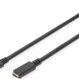 USB Tip C™ Gen2 Uzatma Kablosu, Tip C Erkek <-> Tip C Dişi, 0.7 metre, 5A, 10GB, 3.1 Versiyon,