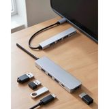 USB Type-C 8'i 1 Arada Hub Dönüştürücü HDMI Micro Sd Macbook Uyumlu - belirtilmemiş