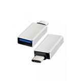 Usb Type-C Otg Çevirici Adaptör Metal Xiaomi - Samsung - Huawei - Macbook Dönüştürücü Gümüş