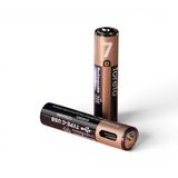 USB Type-C Şarjlı AAA Pil 1.5V 1000+ Kez Şarj Edilebilir Lityum Pil İnce Pil (2’li Paket)