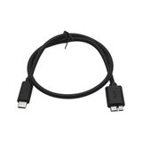 USB Type C To Micro USB 3.0 Taşınabilir HDD Hard Disk Kablosu 0.5m (50CM) - Çok Renkli