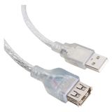 USB Uzatma Kablosu 1.5 Metre Şeffaf Powermaster (5'li Paket) - Siyah