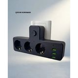 USB ve Type-C Çıkışlı Çoklu Priz 7'li Güç Dağıtıcı